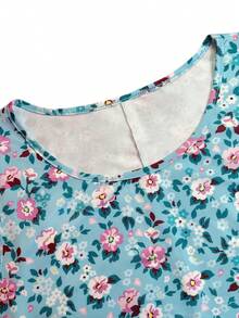 Plus Size Pocket Printed Casual Dress, Suitable For Daily Wear, Vacation, Spring/Summer, Sleeveless Summer Dress - Multicolor - View 5