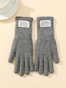 1 Pair Women's Thick Warm Knitted Gloves, Fleece Lined For Winter Outdoor Cycling - Fingerless Gloves - View 18