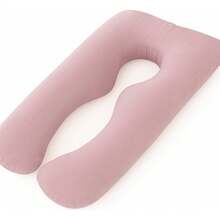 Pregnancy Body Pillow, 200 Thread Count Micropercal, 120x60cm, Ergonomic, Soft, For Bed - Hoa hồng - Xem 3