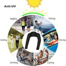 1pcs Of Ice Sleeves Specifically Designed For Running And Cycling, Women's UV Cooling Arm Sleeves, Fishing Outdoor Sun Protection Sleeves, Breathable Elastic Ice Silk Fabric, Women's Cool Sun Protection Ice Sleeves, Outdoor Cycling UPF50+Cooling Arm Sleeves, Breathable Thin Fishing Sun Protection Arm Sleeves, Ice Sensitive Fabric, Breathable Elasticity, Multiple Colors To Choose From, Running And Cycling Equipment, Ice Silk Sleeve Sleeves - 白色 - 查看 7