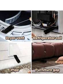 1 Piece Of Washer & Dryer Vent Cleaning Brush With A Long Flexible Rod And Spiral Bristles - Collect Dust, Remove Detergent Residue, Prevent Blockage, Maintain Equipment Efficiency, Washing Machine Cleaning Tool, Tidy Up The Lint Trap, Ergonomic Handle Design, Sturdy Handle Structure - Multicolor - View 6