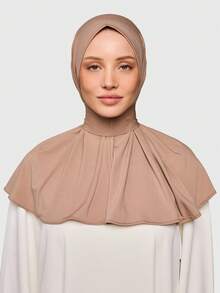 1 pieza Gorra hiyab elegante y casual de moda, clásica y minimalista, de tela de viscosa suave y sedosa, transpirable, con ala larga y versátil, adecuada para la vida diaria, festivales, reuniones y oraciones