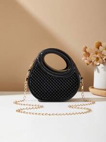 Hollow Jelly Crossbody Bag With Zipper Closure, Fashionable Handbag Suitable As Gift For Girls - Semi-openwork Bag - View 4