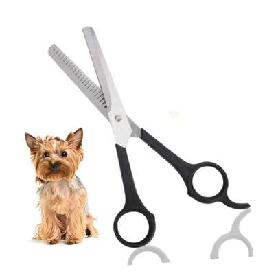 Set uitdunscharen voor huisdieren – Gemaakt van professioneel roestvrij staal, geschikt voor het trimmen van katten- en hondenvacht. Het ergonomische handvat zorgt voor eenvoudig creëren van natuurlijke kapsels. Geschikt voor kleine tot middelgrote huisdieren zoals teddyberen, bichon frisés, golden retrievers en ragdolls. Geschikt voor uitdunen, stylen, trimmen en dagelijkse verzorging, waardoor het een onmisbare, hoogwaardige set is voor huisdiereigenaren en trimmers.