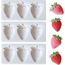 Strawberry Fondant Mold, Silicone Handmade Candy Mold, Mini Strawberry Chocolate Mold, Fruit Shaped Fondant Mold, Suitable For Soap, Wax, Clay, Resin, Cupcake, Ice Cream Decoration