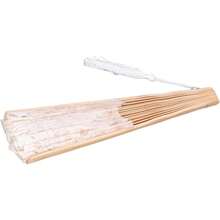 Mumusuki Abanico de mano, diseño de encaje de huesos, hermoso y atractivo abanico, ampliamente utilizado como para espectáculos de danza para decoración - 1 - Ver 8