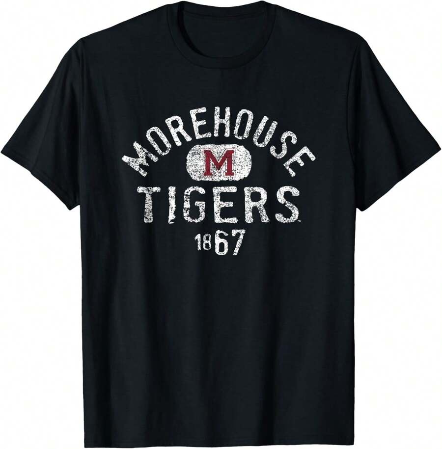 Morehouse Maroon Tigers Vintage 1867 Logo T-Shirt - màu đen - Xem 1