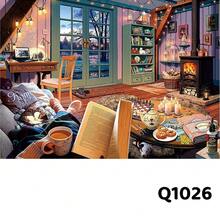 1000片成人拼图，家居装饰，27.56 x 19.68英寸大尺寸艺术白色拼图，海报纸材质，猫咪油画风格，圣诞节、新年、生日礼物