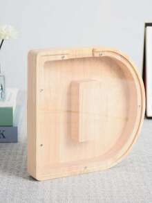 大号26字母木质存钱罐 - 耐用硬币储蓄盒，可个性化定制A-Z字母，透明硬币收纳盒，装饰品，生日礼物，儿童储蓄礼物，字母储蓄礼物，男孩女孩名字硬币盒，圣诞节礼物，感恩节礼物，新年礼物，儿童生日礼物，独特礼物/男孩女孩生日礼物/毕业礼物/返校礼物