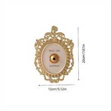 Best Seller 1pc Vintage Doorbell With Dual Sound System - Ringing & Squealing, Elegant Metal Frame Wall Decor For Home, Bathroom, Bedroom - Battery-Powered (AAA Not Included), Bathroom Decor, Classic Design, Decorative Metalwork