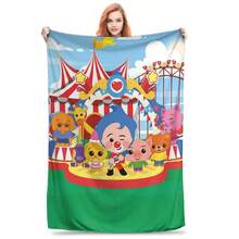 Clown Plims Blanket Lightweight Flannel Sofa Throw Blanket For Couch Bedding Outdoor Throws Bedspread Quilt1.Jpg - trắng - Xem 1