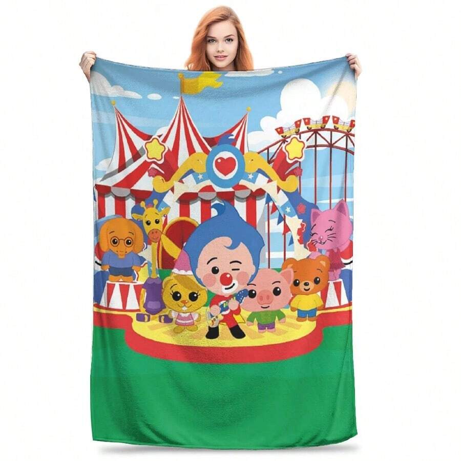 Clown Plims Blanket Lightweight Flannel Sofa Throw Blanket For Couch Bedding Outdoor Throws Bedspread Quilt1.Jpg - trắng - Xem 1