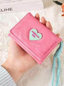 High Cost-Effective Lanyard Wallet - Korean INS Style Heart Candy Wallet, Women's Minimalist Bifold Wallet, Women's Coin Purse, Mini Wallet, Small Wallet, Cute Wallet, Card Holder, Coin Pouch - Multicolor - View 11