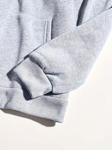 Gray Hoodie With Pink Rose Print Unisex Streetwear Fashion Sweatshirt For Men And Women Casual Outfit Gift For Flower Lovers - 灰色 - 查看 5