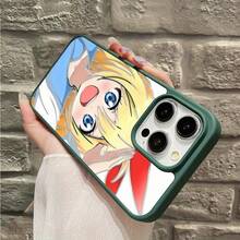 Funda de teléfono con patrón de chica anime para iPhone 16, linda XR Premium 15PRO, funda anti-caída 14, funda estética 11PRO, fundas transparentes 12, funda con borde esmerilado XS, funda de carga inalámbrica magnética 13MINI, funda a prueba de golpes 16PROMAX/11PROMAX/15PLUS/16PRO/14PLUS/13/14PROMAX/12PRO/15PROMAX/15/12PROMAX/16/13PRO/16PLUS/13PROMAX/14PRO/XSMAX/12MINI - Negro - Ver 1