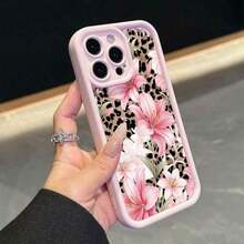 1pc Fashionable Pink Bamboo, Pink Butterfly, Lily Flower Print, Sexy Leopard Pattern Phone Case Compatible With IPhone 17 Pro Max/15 PROMAX, 12/13 Pro/14 Plus/11 PRO/13 Mini, Shockproof Protective Cover Compatible With Iphone 13/12, 11 ProMax/12 Pro/X/XR/XS MAX, XR/15, Soft Full-Body 15 Pro/15 Plus/16 ProMax/16/Pro/16 Plus/16/XS, Funny Minimalist Fashionable Personalized Gift For Men And Women, Valentine's Day Gift Waterproof Anti-Fall Scratch Resistant - 粉色 - 查看 2