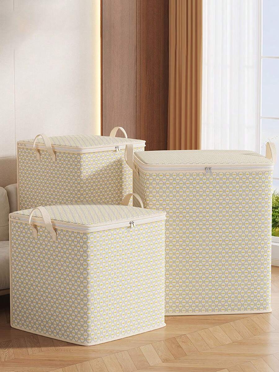 1个无纺布衣物收纳袋，适用于搬家、居家卧室收纳和整理收纳。可折叠收纳袋，适用于衣橱收纳，居家及日常用品，收纳整理器，旅行必备。 - 彩色 - 查看 1