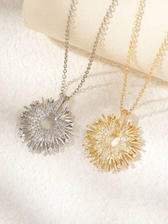 1 pieza Collar con colgante de nido de pájaro único con circonita, regalo versátil para el Día de San Valentín