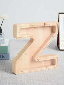 大号26字母木质存钱罐 - 耐用硬币储蓄盒，可个性化定制A-Z字母，透明硬币收纳盒，装饰品，生日礼物，儿童储蓄礼物，字母储蓄礼物，男孩女孩名字硬币盒，圣诞节礼物，感恩节礼物，新年礼物，儿童生日礼物，独特礼物/男孩女孩生日礼物/毕业礼物/返校礼物