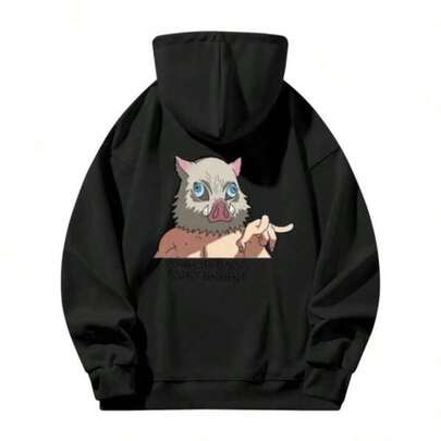 2025 Christmas Long Sleeve Sweatshirt 2025 Men's Christmas Hoodies, New Year Clothes, Long-Sleeve Top, Anime Demon Slayers T-Shirt Kimetsu No Yaiba Hashibira Inosuke T Shirt Women Men Funny Print T Shirts Hoodies For Men And Women, Fall Clothes For Women, Sweaters For Women, Graphic Cotton Graphic Hoodies, Street Style, Back To School, Autumn/Winter, Emo Style