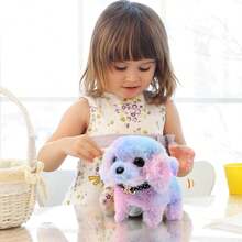 2026 New Interactive Plush Rainbow Puppy Toy With Leash – Walking, Barking, Tail-Wagging, And Nodding Smart Pet Toy, Soft Realistic Design, Perfect Birthday, Christmas & Easter Gift For Toddlers, Kids, And Girls - Multicolor - View 4