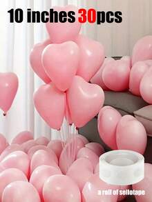 30 quả bóng bay cao su hình trái tim màu hồng 10 inch, thích hợp để trang trí tiệc sinh nhật, trang trí ngày lễ tình nhân, thể hiện tình yêu với đối tác, cầu hôn, trang trí đính hôn, trang trí đám cưới, trang trí phòng, đạo cụ chụp ảnh ngoài trời. - Nhiều màu - Xem 7