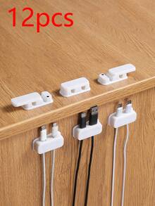 6pcs Magnetic Cable Organizer Clips, Desk Wire Management Holder, Adhesive Charging Cable Winder Mount For Bedroom, Kitchen, Office