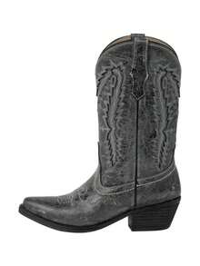 Women Mid-Calf Boots - Dark Grey - View 3