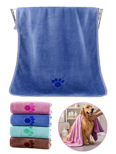 Extra Large Pet Bathing Cleaning Dog Towel And Cat Towel, New Pet Bath Dog Towel And Cat Towel, Quick-Dry Super Absorbent Embroidered Dog Towel And Cat Towel, Suitable For Different Types Of Pets, Small/Medium/Large Sizes, Extra Large Size, Applicable For Pet Bathing And Massage