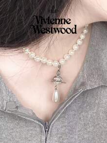 Vivienne Westwood One Row Pearl Drop Choker