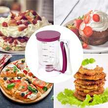 Pancake Batter Dispenser - Kitchen Must Have Tool For Perfect Pancakes, Cupcake, Waffle, Muffin Mix, Cake & Crepe , Gift - Pancake Griddle Maker With Measuring Label (Purple) - Màu tím - Xem 6