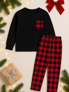 Young Girls Pajamas - Rojo y Negro - View 6