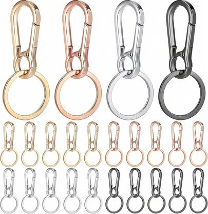 20 Pcs Metal Keychains Carabiners Bag Charms For Women Men Quick Release Sturdy Key Chain Ring Clip Holder Organizer For Bag Purse Car Party Favors Keyring AccessoriesChristmas