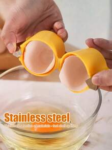 1PC Egg Shell Opener, Egg Cracker Handheld, Egg Peeler,Egg Separator For Raw Eggs, Egg Separator ,Stainless Steel Eggshell Breaker Egg,Shell Cutter Kitchen,Hard Boiled Egg Peeler Tool For Cutting Eggs, Eggs Breaker Kitchen Gadgets ,With Easy Shell Egg Opener,No Mess, No Shell Pieces ,For Cooking Bakery,Baking, Scrambled Eggs & Omelets