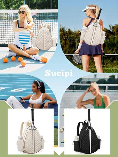 New Fashion Oversized Backpack, Large Capacity Commuter Bag, Multifunctional Storage Bag, Waterproof Tennis Racket Shoulder Bag