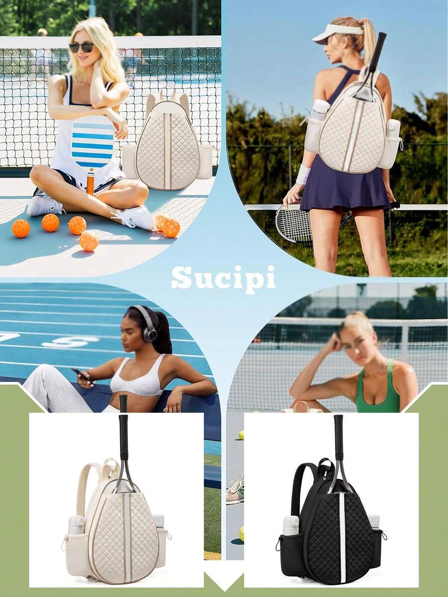 New Fashion Oversized Backpack, Large Capacity Commuter Bag, Multifunctional Storage Bag, Waterproof Tennis Racket Shoulder Bag