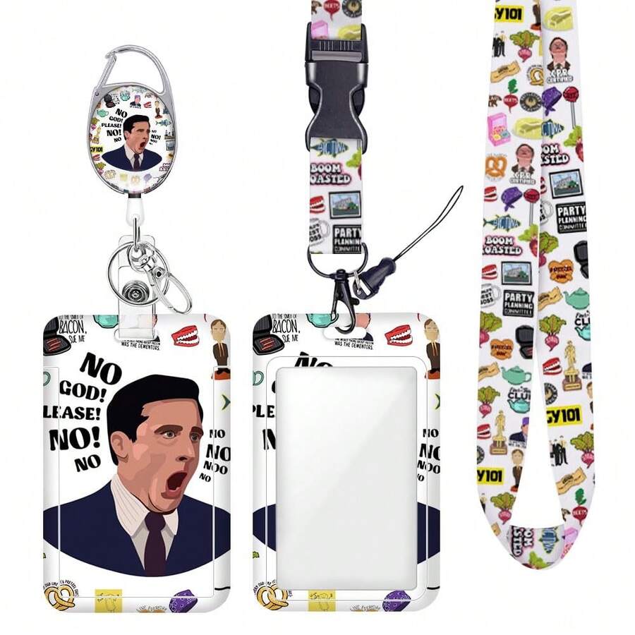 ID Badge Holder With Lanyard Retractable Badge Reel Fun Office ID Card Holder Friends TV Show Merchandise Gifts Lanyards For ID Badges Vertical ID Protector Badge Clip For Nurse Doctor Coworker,Multicolor682 - 多色682 - 查看 1
