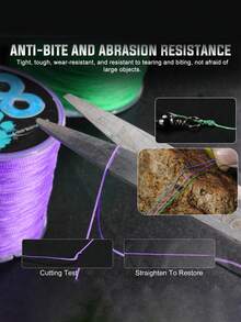 SOUGAYILANG Línea de pesca trenzada de alta densidad de 8 hebras, resistente a la abrasión, corta el agua rápidamente, diseñada para peces grandes - Amarillo - Ver 5