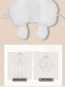 Almohada Multifuncional para Bebé: Antivuelco, Lactancia y Alivio de Barriga con Tejido 3D Transpirable - Blanco - Ver 4