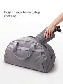 1pc Hanging Silicone Heat Resistant Pad, Hair Straightener Storage Bag Combination Cosmetic Storage Bag Makeup Storage Bag Mini Bag Hair Straightener Travel Bag For Flat Clips, Curling Irons, Hot Curling Irons, Salon Tool Box Travel Small Cosmetic Case Accessories Makeup Holder Brush Bag Makeup Container Cosmetic Bag Travel Essentials - 黑色 - 查看 6