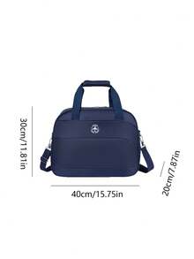 Esta bolsa de viaje de gran capacidad y diseño clásico presenta un elegante diseño de unicolor, simple, versátil y ligero. Su correa para el hombro ajustable y multifuncional la hace ideal para escapadas de fin de semana, viajes de negocios y visitas al gimnasio. Además, se puede utilizar para guardar útiles escolares.