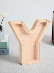 大号26字母木质存钱罐 - 耐用硬币储蓄盒，可个性化定制A-Z字母，透明硬币收纳盒，装饰品，生日礼物，儿童储蓄礼物，字母储蓄礼物，男孩女孩名字硬币盒，圣诞节礼物，感恩节礼物，新年礼物，儿童生日礼物，独特礼物/男孩女孩生日礼物/毕业礼物/返校礼物