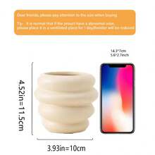 Home Bathroom Vanity INS-Style Decorative Storage Container, Multipurpose Use As A Makeup Brush Holder, Toothbrush And Toothpaste Holder, Flower Arrangement, Etc., Beige Bohemian-Style Storage Rack, Farmhouse-Style Home Dining Table Centerpiece Decoration, Suitable For Weddings, Living Rooms, Christmas, And Parties. - Multicolor - View 5