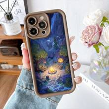 Cubierta de teléfono con diseño de acampada nocturna en bosque azul oscuro para uso diario y viajes - Burdeos - Ver 5