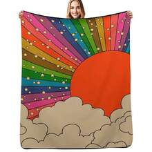 HD LOUIS WAIN - Cats Throw Blanket Giant Sofa Fashion Sofas Hair Warm For Winter Blankets - màu đen - Xem 1