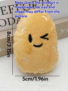 1 Stück Kartoffel-Haustier-Puppe - Plüsch-Katzen-Puppe, Cartoon-Gesicht, süßes Tier-Design geeignet für kleine Hunde, interaktive Spielzeit und kauwiderstandsfähiges Material, Hunde-Puppe, lebendiges Haustier-Accessoire, fantastische Haustier-Artikel, robuster Haustier-Artikel