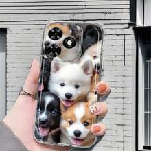 Puppy Pet Cartoon Phone Case for  and  Models A cute puppy cartoon transparent anti-drop full-package TPU phone case, minimalist and fashionable, with shock absorption and soft shell protection. Suitable for  16/16Pro/16ProMax/16Plus, 15/15Plus/15Pro/15ProMax, 14/14Plus/14Pro/14ProMax, 13/13Pro/13ProMax, 12/12Pro/12ProMax, 11/11Pro/11ProMax, 7/8plus, XR/Xs/XsMax. Also available for  Galaxy S24, S23 FE, S22, S21, S20, Note 20 Plus Ultra 5G. Perfect for daily use, mobile accessories, minimalist style, flexible material, lightweight protective case for smartphone users - Negro - Ver 3