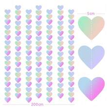 1pc 2m Colorful Heart Shaped Garland, Valentine's Day Decoration For Wedding, Birthday Party, Hanging Ornament