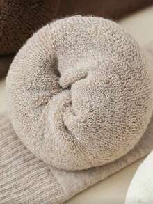 1/3 pares de calcetines largos hasta la pantorrilla de unicolor con forro térmico grueso, cálidos para combinar con faldas JK, estilo Y2K, calcetines acogedores - Multicolor - Ver 6