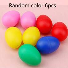 14 buc - Bile de nisip muzicale, Ouă de plastic care se agită, Ouă de Paște, Ouă muzicale de percuție, Instrumente de percuție, Instrumente pentru educație timpurie, Mijloace didactice pentru performanță la grădiniță, Culori aleatorii - Multicolor - Vizualizare 9